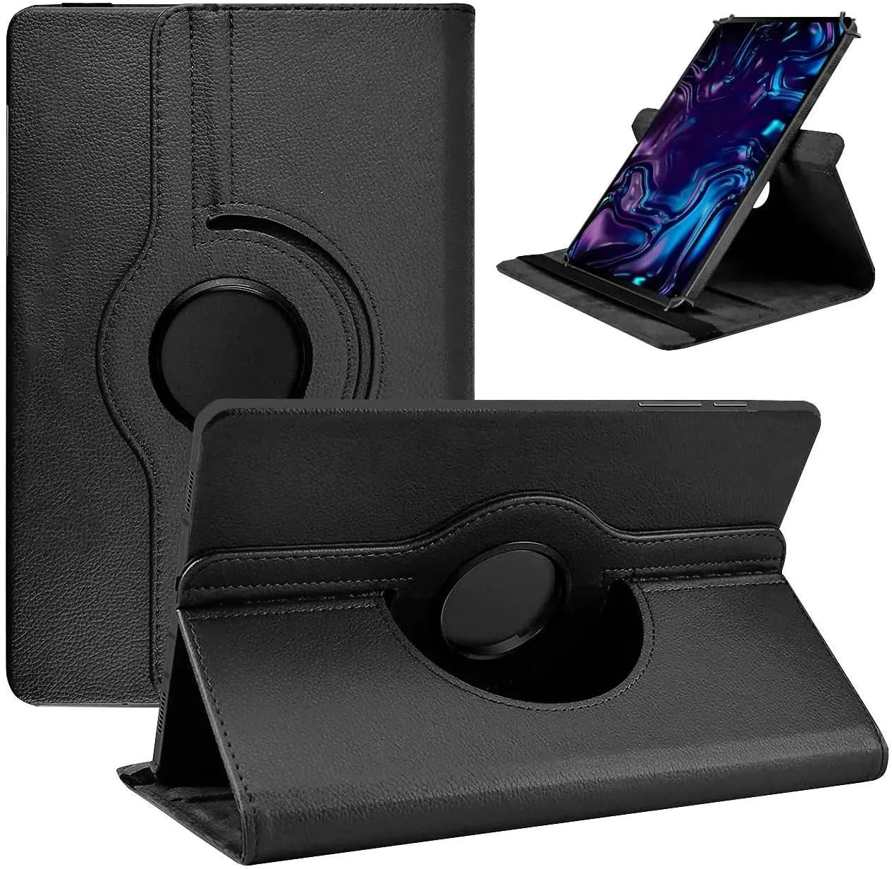 Capa Giratória Universal para Tablet 10 a 11 Polegadas, Couro Sintético, Suporte Ajustável 360° - Phone Palace