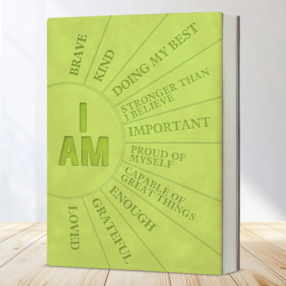 Inspirational Notebook Gift for Women Positive Affirmations Sunshine Journal Motivational Gift for Coworker Friend Bestie Sister-Green